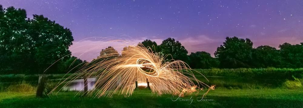Steel wool light painting